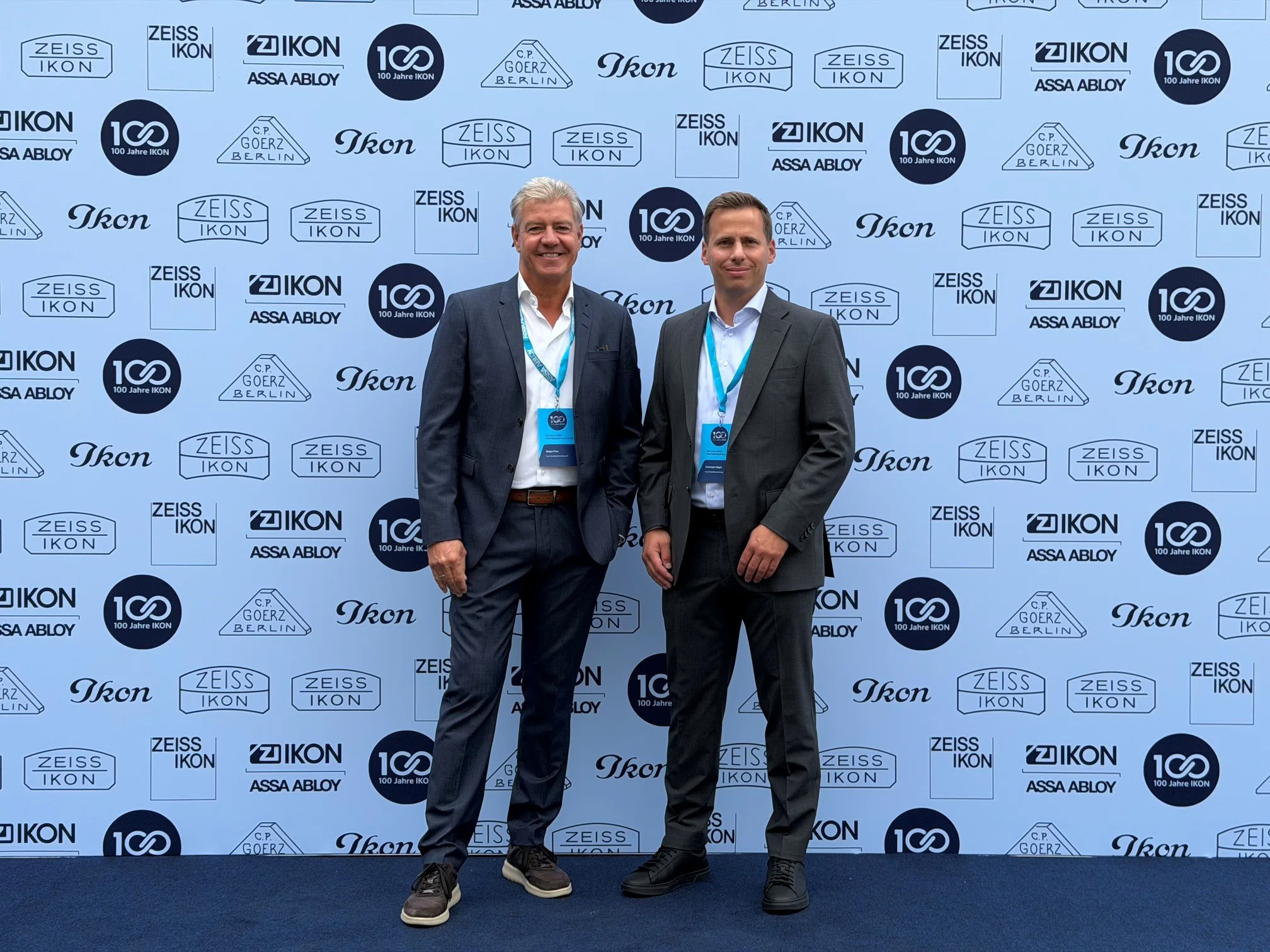 Jürgen Fass und Christoph Magin beim Jubiläum 100 Jahre IKON in Berlin